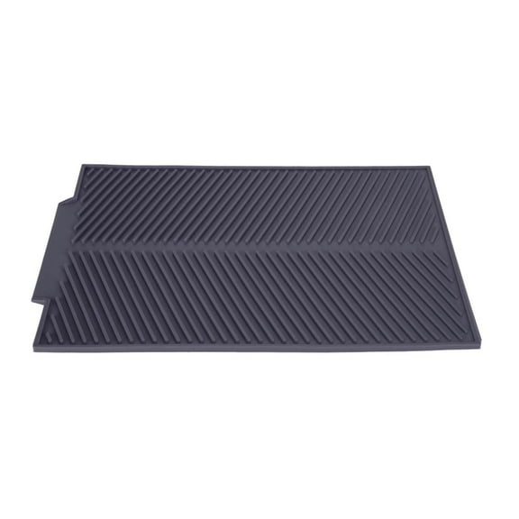 DOACT Drain Mat,Rectangle Silicone Drain Mat Drying Dishes Pad Heat Resistant Slip-proof Tray
