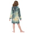 thumbnail image 7 of FORMRS Niños Bathrobe Unisex Hooded Robe Soft Plush Pajamas Sleepwear, Size 4-6T, Night Forest Scene, 7 of 7