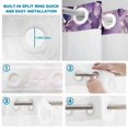 thumbnail image 3 of No Hook Shower Curtain, Purple Eucalyptus Waterproof Fabric Shower Curtains for Bathroom, Spring Botanical Plant Aesthetic Long Bathroom Curtain with Mesh Top Window for Home Hotel Bathtub 72"x84", 3 of 9