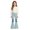 Q292 Light Blue, variant on Glisme Little Girls Trousers Colorblock Zip Front With Pockets Autumn Comfortable Girls Flare Leg Pants Size 5-6 Years
