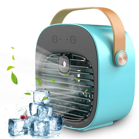 

Vxdvou Personal USB Cooler & Humidifier - Upgraded Mute Portable Fan with 3-Speed Operation LED Light and 180ml Water Tank for indoor/Outdoor Use