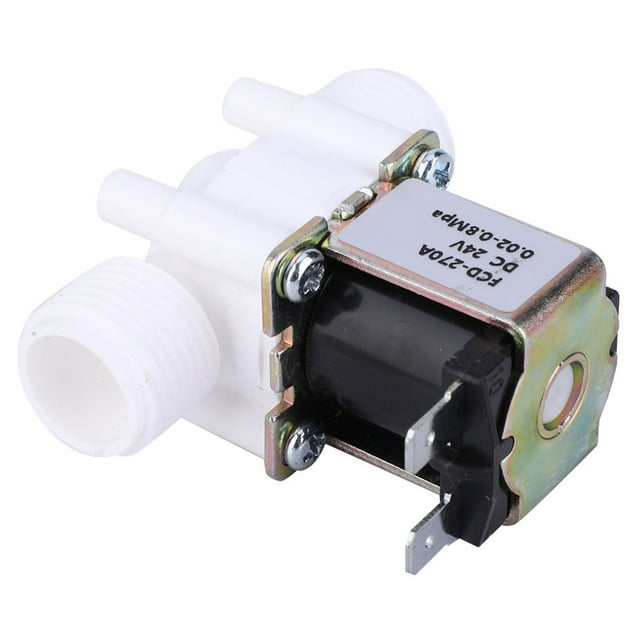 Électrovanne en Plastique G1/2 NC Vanne d'Entrée d'Eau Normalement Ferméedc24v