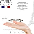 thumbnail image 2 of Camila Paris CP2876 French Hair Barrette Clip for Girls Braided, Black, Automatic Clasp, Strong Hold Grip Hair Clips for Women, No Slip and Durable Styling Girls Hair Accessories, Made in France, 2 of 15