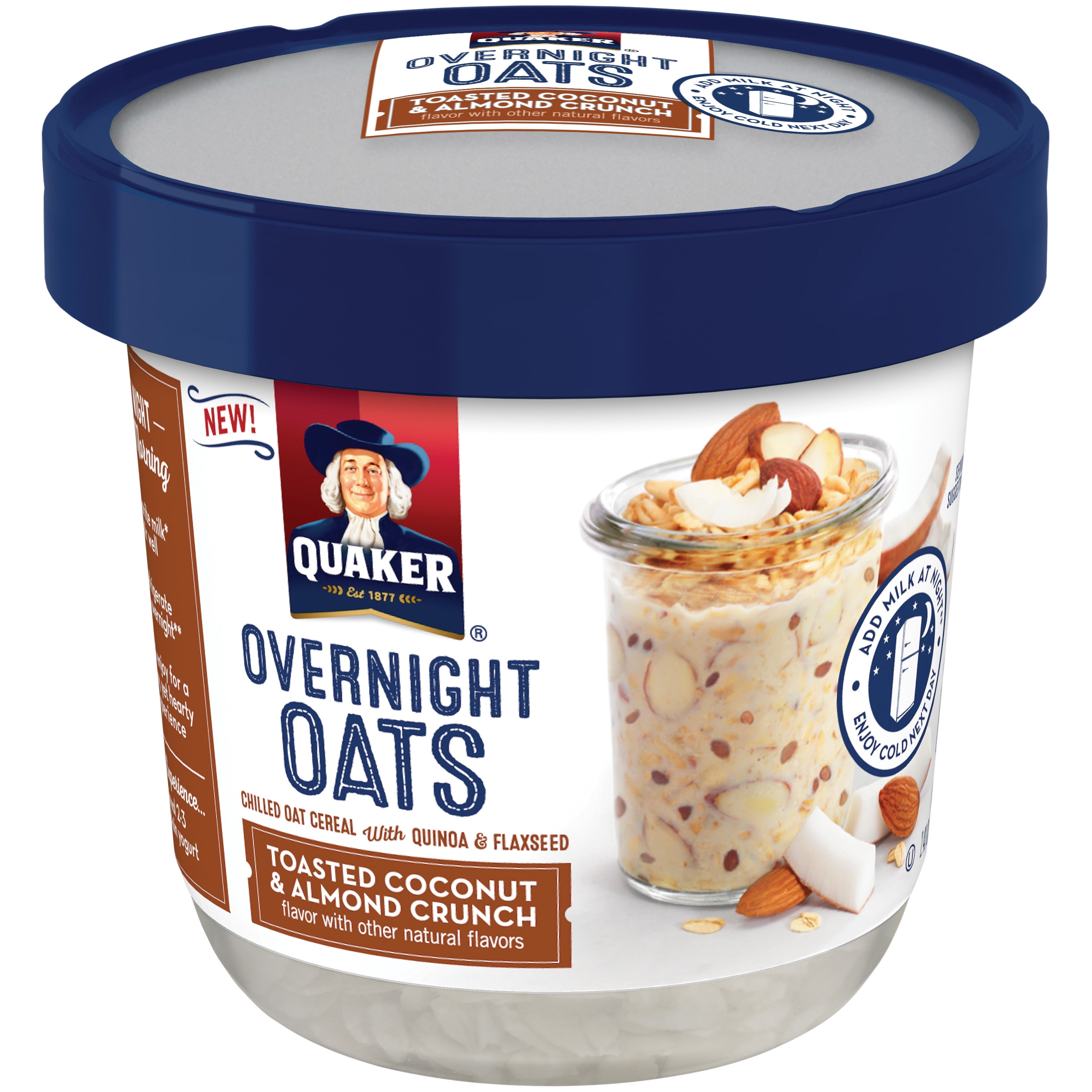 Quaker Overnight Oats Toasted Coconut & Almond Crunch, 2.43 OZ