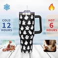 thumbnail image 5 of 40oz Ghost Tumbler With Handle,Halloween Tumbler with Lid and Straw Stainless Steel Insulated Coffee Cups Halloween Gifts for Women, 5 of 6