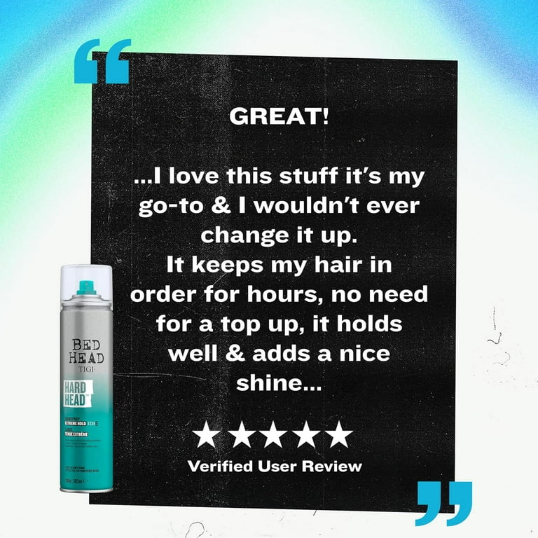 Bed Head TIGI Hard Head Hairspray - Extra Strong Hold, 11.7 oz
