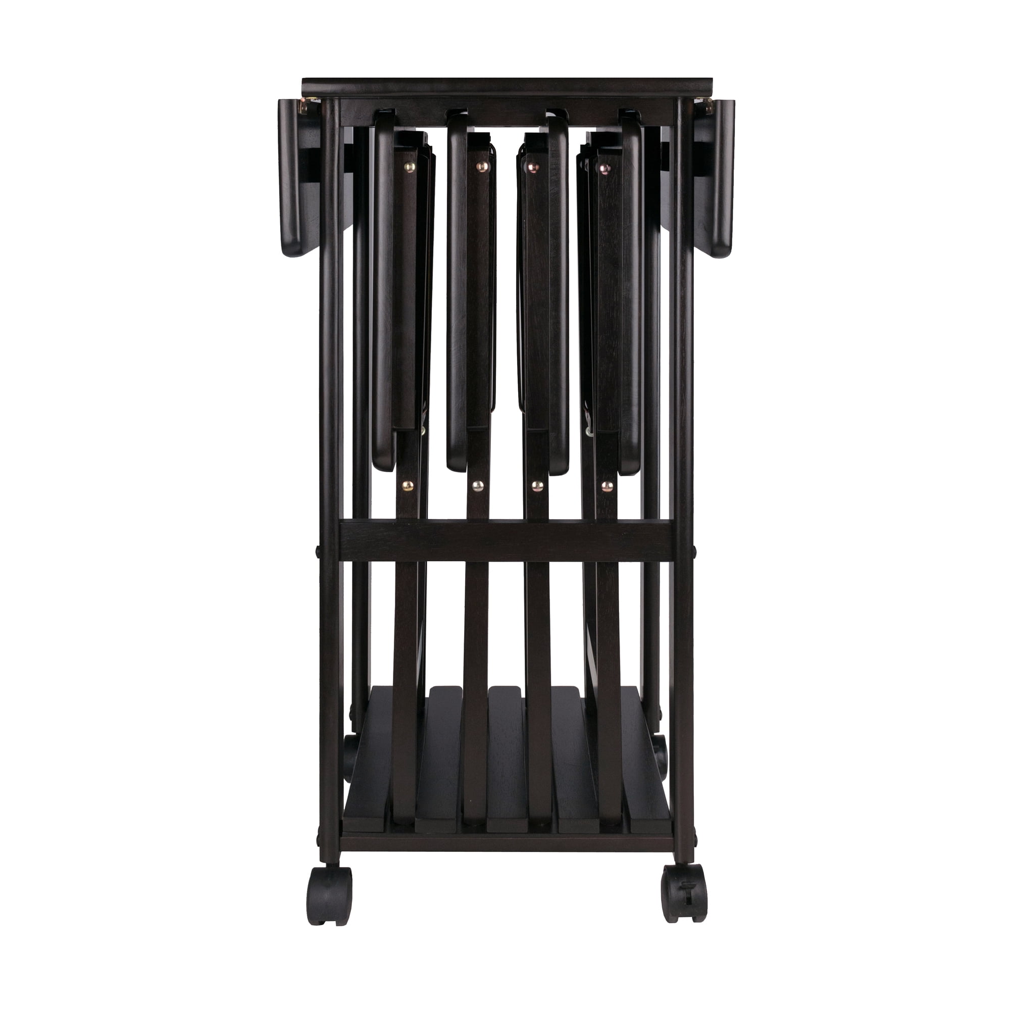 Winsome Wood Sophia 5-Piece Snack TV Table Set, Coffee Finish