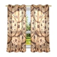 thumbnail image 2 of Chocolate Chip Cookies Blackout Curtains Thermal Insulation 63 inch Grommet for Bedroom Living Room Bathroom Kitchen Windows 2 Pack, 2 of 6