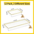 thumbnail image 2 of Bandejas organizadoras para cajón HOME BREEZE, paquete de 12, transparentes con borde dorado, 2 of 9