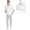thumbnail image 5 of SEVEGO Men's 32"/34"/36"/38" Tall Inseam Lightweight Cotton Joggers Extra Long Sweatpants Athletic with Zipper Pockets, 5 of 6