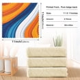 thumbnail image 6 of Yayeee 6 Pack Kitchen Dish Cloths Set for Washing Soft Drying Absorbent Microfiber Towels, Orange Abstract Wavy, 6 of 9