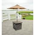 thumbnail image 3 of Hanover Traditions Outdoor Patio Cast-top Side Table and Umbrella Stand with Aluminum Frame, 3 of 11