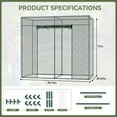 thumbnail image 5 of Crop Cages for Garden Plant, 6.6x3.3x6 Ft Plant Protection Tent with Zippered Door, Raised Bed Cover, Garden Bed Cover with Frame, Wind-Resistant Plant Cages for Outdoor Plants Vegetable Flower, 5 of 9