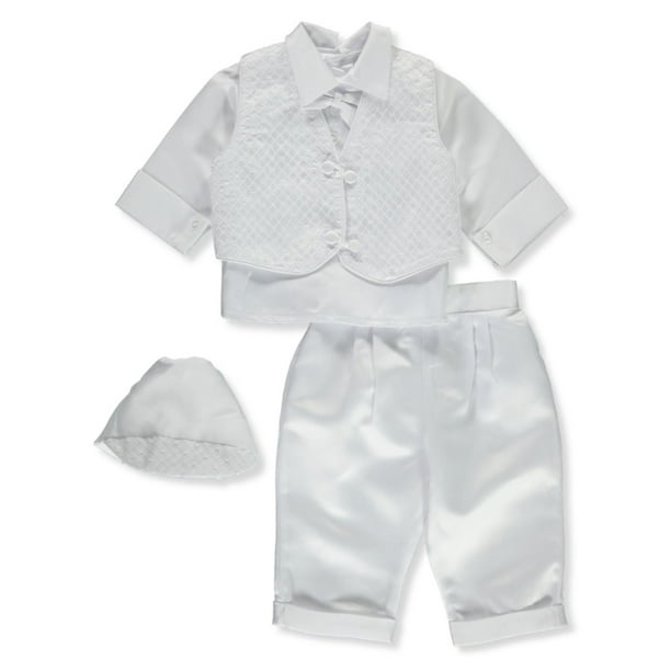 Precious Angels Baby Boys' 3Piece Christening Vest Set white, 6 9 months (Newborn