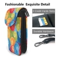 thumbnail image 2 of Cross-Body Bag Flip Phone Bag 7.6inx4.9in Durable Waterproof Pu Leather Small Size But Spacious Magnet Button Indianred Tie-Dye Background Vibrant Colors And Swirling, 2 of 5