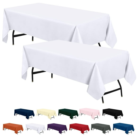 Mantel Utopia Kitchen, 2 unidades, rectángulos, 1,8 x 3 m, color blanco