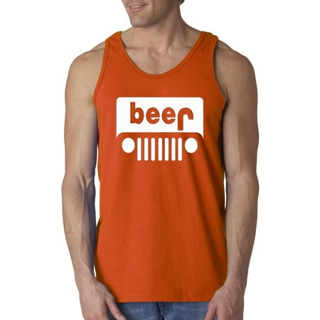 New Way 139 - Men's Tank-Top Beer Jeep Funny Drinking Parody XL (Best Way To Drink Dewars)