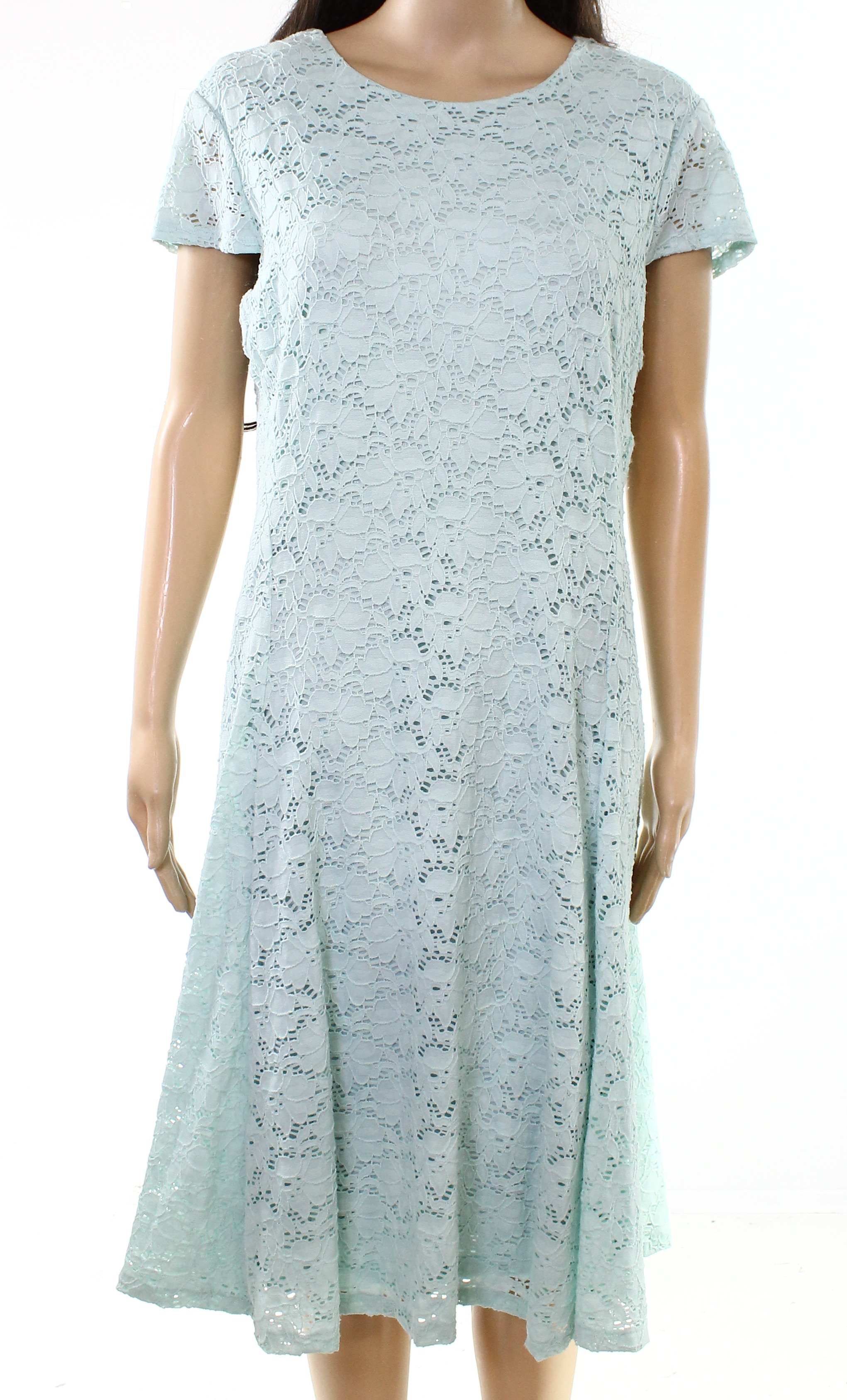 alfani lace fit & flare dress
