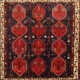 thumbnail image 1 of Ahgly Company Machine Washable Indoor Square Traditional Sepia Brown Area Rugs, 8' Square, 1 of 7