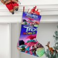 thumbnail image 2 of Trolls Tema: Calcetines de Navidad, fino lino blanco para colgar en escaleras y chimenea, decoración navideña para el hogar, regalo de Navidad. 54cm × 38cm, 2 of 5
