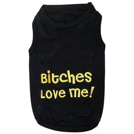 Personalized Dog Shirt - Parisian Pet Dog Clothes BITCHES LOVE ME T-Shirt