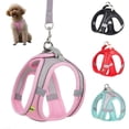 thumbnail image 2 of Dog Harness Leash Set for Small Dogs Adjustable Puppy Cat Harness Vest French Bulldog Chihuahua Pug Outdoor Walking Lead Leash ShopWise Round, 2 of 11