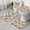 Beige Highland Cow, variant on Green Highland Cow Flower Pattern Bathroom Rugs Sets 3 Piece,Toilet Cover Set,Absorbent Non Slip Bathroom Mats Sets with U-Shaped Contour Rug Toilet Rug Set
