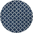 thumbnail image 4 of SAFAVIEH Chatham Jacob Geometric Quatrefoil Wool Area Rug, Dark Blue/Ivory, 2' x 3', 4 of 10