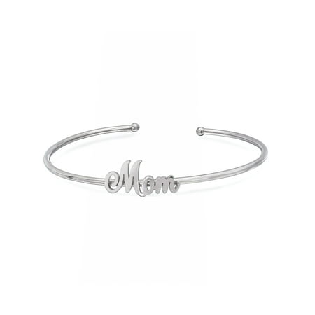 Stainless Steel Mom Cuff Bangle Bracelet