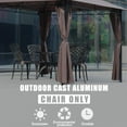 thumbnail image 2 of YRLLENSDAN Patio Chairs Dining Chairs Set of 2 Outdoor Chair Wrought Iron Patio Furniture Patio Furniture Chat Set Weather Resistant, 2 of 7
