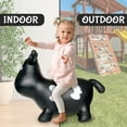 thumbnail image 3 of Black Cow Bounce & Ride-on Inflatable Hopper Toy with Pump, 3 of 7