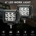 thumbnail image 4 of Dalazy 4 Pcs Lumières de Voiture 6 Lampes de Travail LED Éclairage de Conduite Modifié pour SUV Moto, 4 of 6