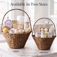 thumbnail image 5 of Best Choice Products Handwoven Medium Mother's Day Gift Basket, 20 inch Basket Basket w/Collapsible Handle - Chestnut, 5 of 7