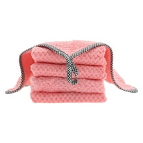 5 Pcs Kitchen Hand Towels Kitchen Dish Cloths Reusable Velvet Dish Towels for Kitchens 9.84"x9.84" Pink