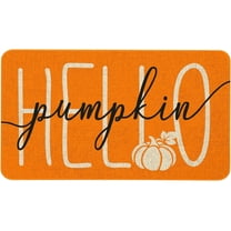 Fall Door Mat 30 X 17 Inch Hello Pumpkin Orange Doormat Indoor Outdoor Entrance Floor Mat Non Slip Autumn Thanksiving Decor Rubber Welcome Mats