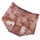 thumbnail image 4 of Bragas de encaje Mujeres Sexy Hollow Seamless Briefs Cintura media Levantamiento de cadera Ropa interior transpirable, Marrón, L Noticed AP001201-22B, 4 of 7