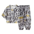 thumbnail image 2 of Cethrio Boys Summer Pajama Sets, 2 Piece Cotton Buttons Soft Boys' Sleepwear Black Size 11-12T, 2 of 3