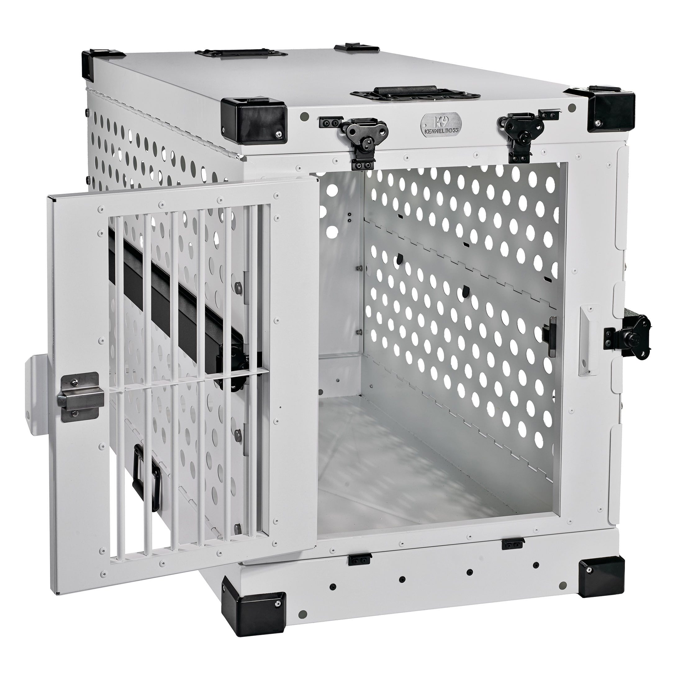 K9 KENNEL BOSS – MEDIUM – HEAVY DUTY FULLY COLLAPSIBLE POWDER-COATED ALUMINUM DOG CRATE