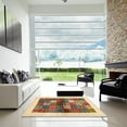 thumbnail image 7 of Ahgly Company Machine Washable Indoor Square Contemporary Sienna Brown Area Rugs, 3' Square, 7 of 7