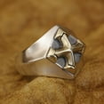 thumbnail image 5 of Brass Cross 925 Sterling Silver Ring Biker Punk Jewelry TA408 Small Model US Size 8.5, 5 of 16