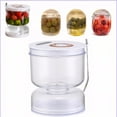 thumbnail image 1 of Contenedor de pepinillos con colador, frasco de reloj de arena de pepinillos y aceitunas, separador de jugo de pepinillos, frascos de pepinillos para almacenamiento hermético de alimentos, 1 of 5