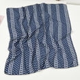 thumbnail image 4 of HNMKIU Silk Scarves Large Printed Floral Bandana Head Wrap Protective Coverage Hair Neck Scarf For Women Navy,One Size, 4 of 4