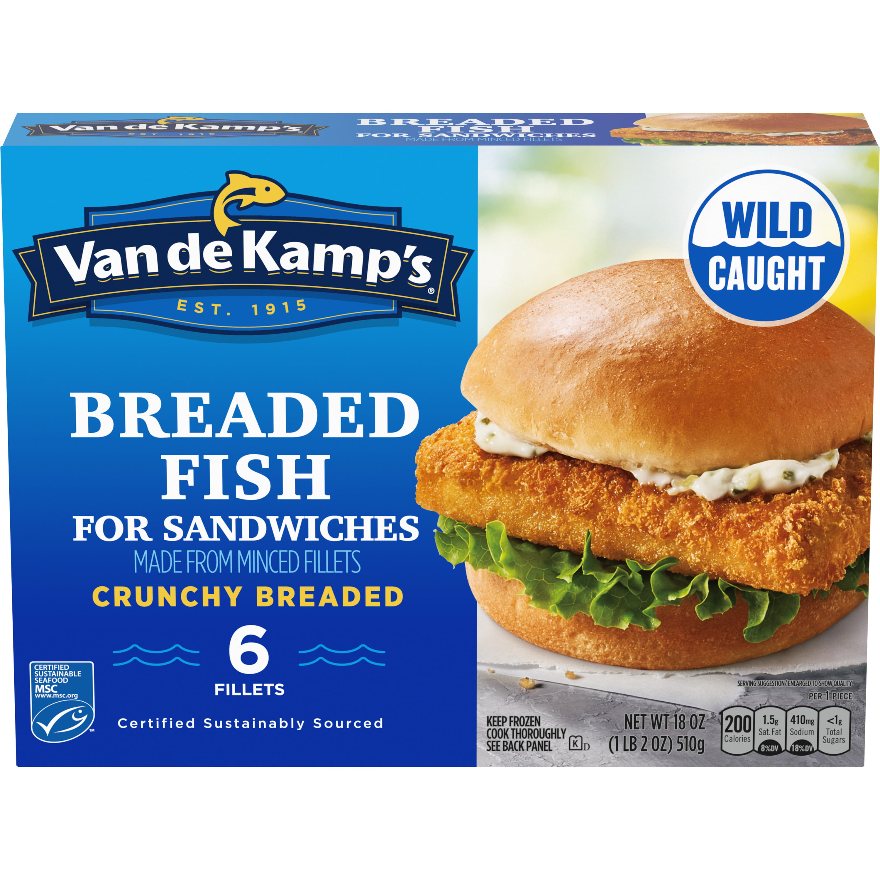 Van de Kamp's Crunchy Breaded Fish Sandwich Fillets