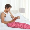 thumbnail image 5 of Bingfone red bows Mens All Over Print Sleep Pajama Pants-Large, 5 of 6