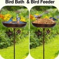 thumbnail image 6 of Metal Bird Bath for Outside,Vintage Freestanding Birdbaths Birdfeeder,Bird Baths Feeder Bowl for Outdoors Garden Patio Yard Lawn Decor,Upgraded 5-Pronged Base (Antique Bronze), 6 of 6