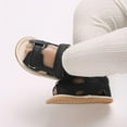 thumbnail image 6 of LOVZFMLL Infant Baby Boy Girl Sandals Summer Crib First Walkers Flat Shoes Soft Sole Anti-Slip Open Toe Outdoor for 6-12 Months Black, 6 of 6