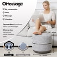 thumbnail image 2 of Ottoman Foot Massager by Ottossage, Rechargeable Massaging Ottoman with Removable Lid, 2 of 4