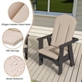 thumbnail image 4 of Pellebant High-Back Adirondack Chair Cushions, 50"x20"x2.5", Outdoor/Indoor Patio Cushions with Ties, Water-Resistant, Fade-Resistant, Comfortable Foam Padding (Beige), 4 of 7