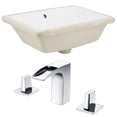 thumbnail image 1 of 18.25-in. W Rectangle Bathroom Undermount Sink Set In White - Chrome Hardware AI-22770, 1 of 8