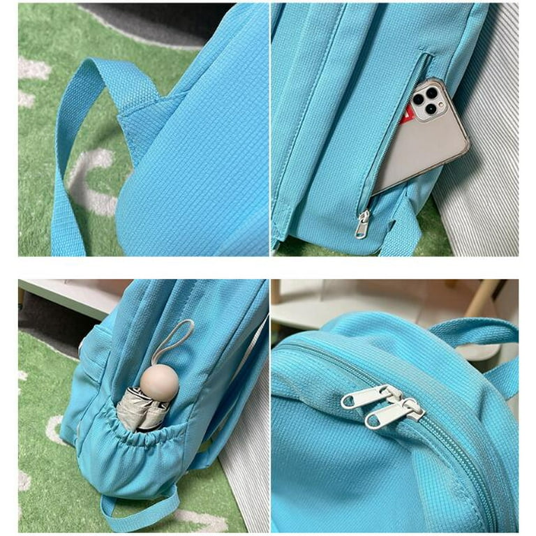 QingY School Bags For Teenage Girls Soft Nylon Patchwork Backpack